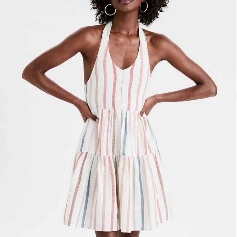 American Eagle AE Halter Babydoll Dress Women's Size Medium, NWT